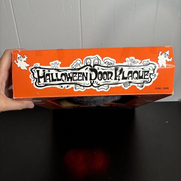 VINTAGE 1995 PROP SOUND LAUGHING BLINKING DOOR PLAQUE SKULL BOX HORROR HALLOWEEN - Picture 6 of 12